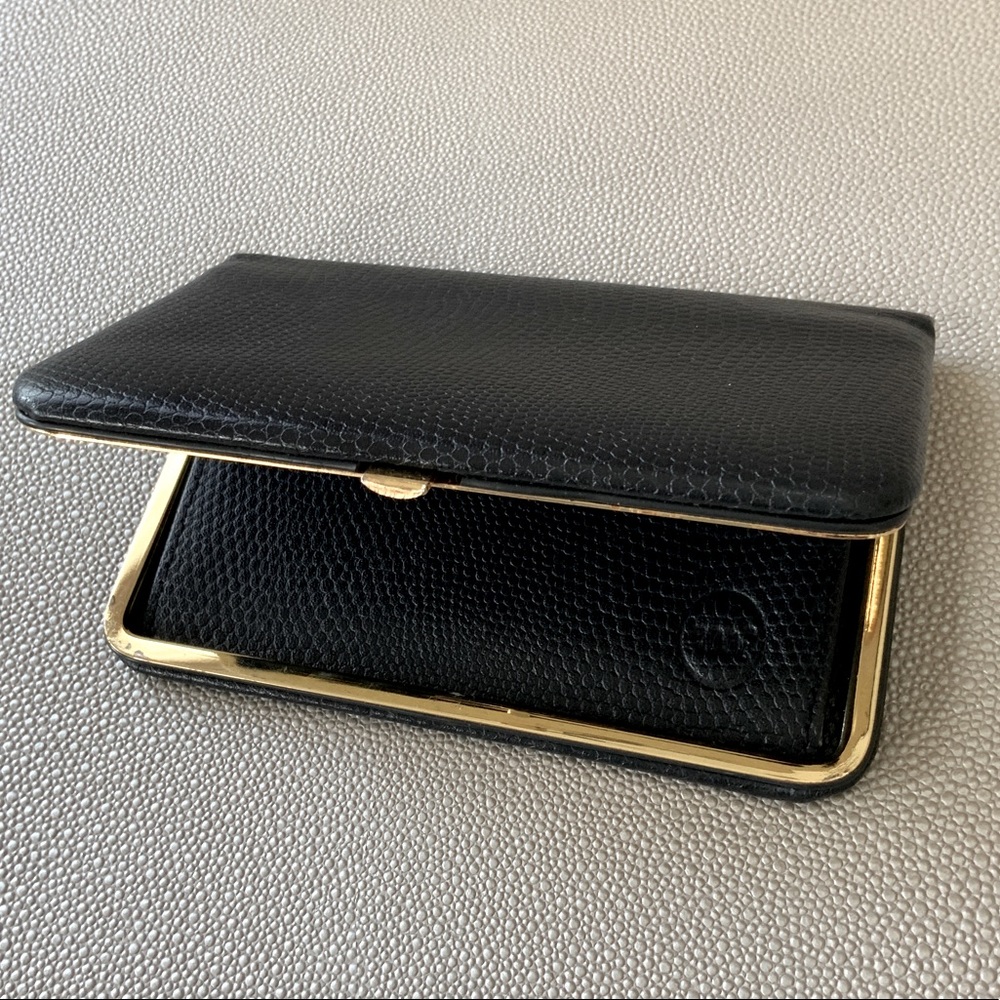 AMI Alexandre Mattiussi leather black card case